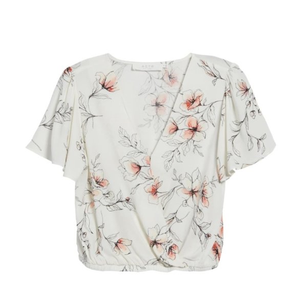 Flutter Sleeve Surplice Top - Picture 1 of 2